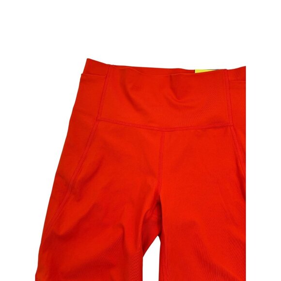 All in Motion Womens High-Rise Bike Shorts Orange M Polyester Spandex - Picture 2 of 6